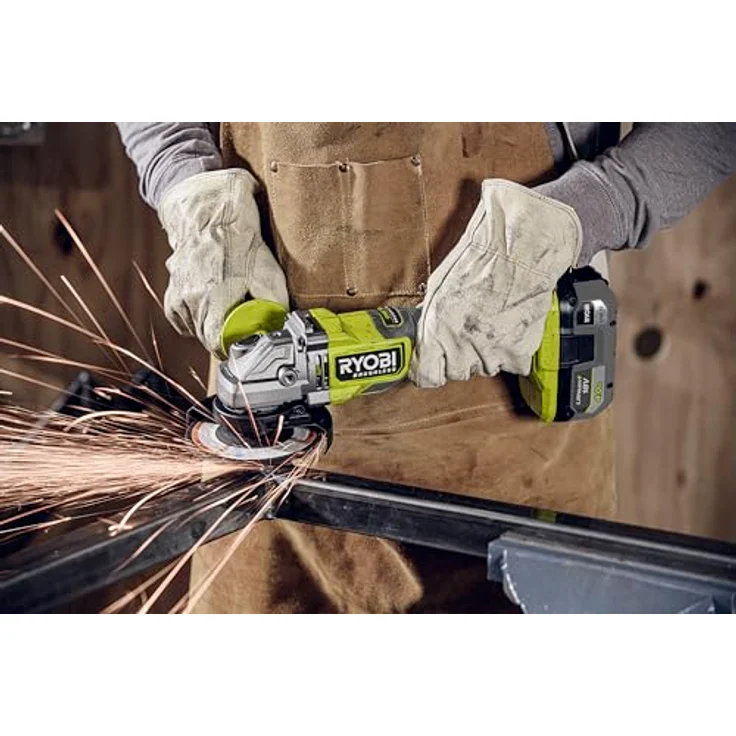 Ryobi RYOBI 18 V ONE+ Brushless Akku-Winkelschleifer RAG18BL-0, leistungsstarker bürstenloser Motor, 125 mm Scheibendurchmesser, ohne Akku & Ladegerät – Bild 3