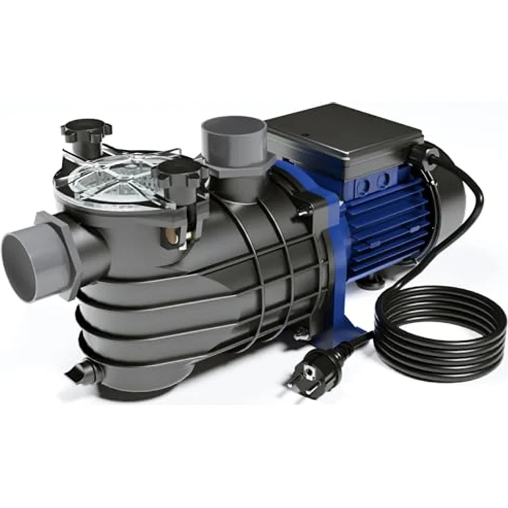 WilTec Pool Pumpe 10800 l-h 180 W Schwimmbadpumpe Filterpumpe Umwälzpumpe Pool – Bild 2