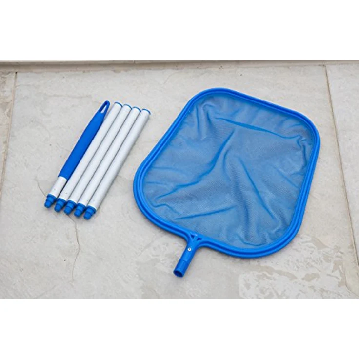 Steinbach Poolreinigung Laubkescher, mit Alustange 150 cm, blau, 240 x 320 mm, 061108 – Bild 3