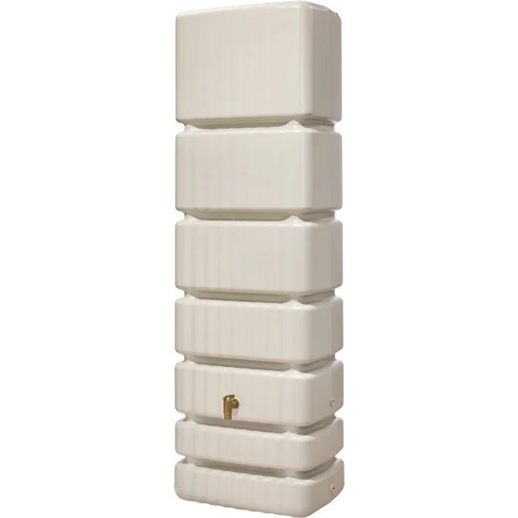 4rain Slim Wandtank sandbeige Regentonne, 350 Liter, UV-stabil, made in Germany – Bild 1