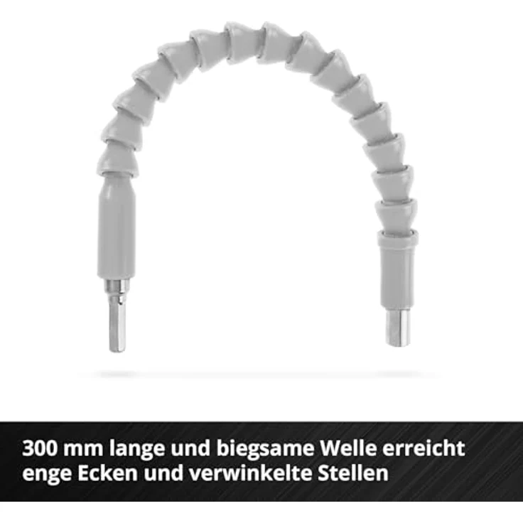 Einhell 133115 Bit-Set 11teilig, Schlitz, PH, PZ, T-Profil, Innen-Sechskant, Sechskant mit 300 mm Biegsamer Welle und Bithalter – Bild 3