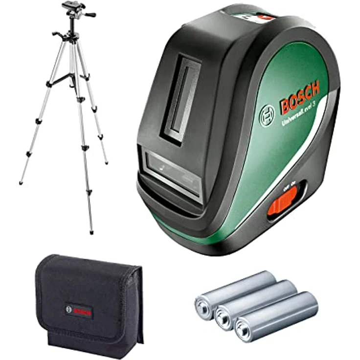 Bosch Kreuzlinienlaser UniversalLevel 3 Set (mit Stativ, Arbeitsbereich: 10 m, Genauigkeit: ± 0,5 mm-m, in Tasche) – Bild 2