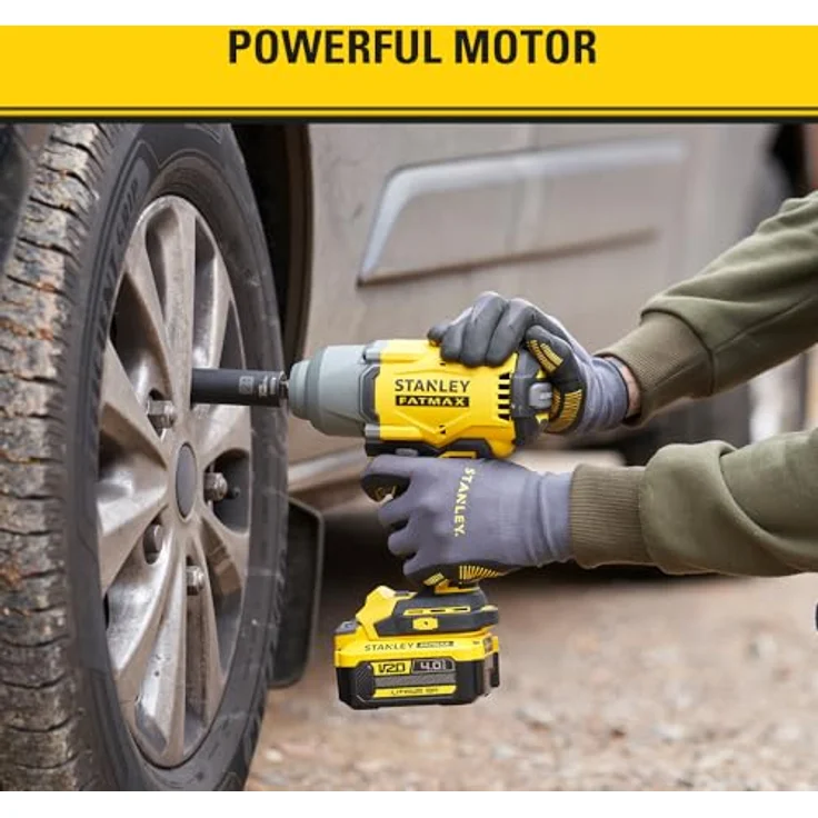 STANLEY FATMAX V20 Schlagschrauber 1/2" 950 Nm BRUSHLESS, 18V Lithium, ohne Akku, 3 Modi, LED-Beleuchtung – Bild 5