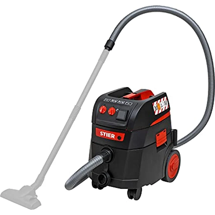 STIER Nass-Trockensauger ABS-35M Premium, 1400W, 35l Behälter, 13m Aktionsradius, zertifizierter Sauger der Staubklasse M, Werkstattsauger, Baustaubsauger, blau – Bild 4