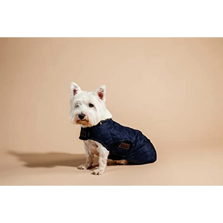 Kentucky Hundemantel Marineblau M 44-50cm - 160g Füllung, extra Wärme + Komfort, diamantenförmiges Steppmuster – Bild 5