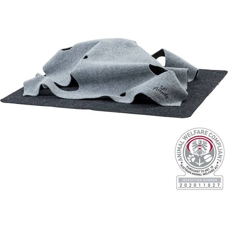 TRIXIE Tier-Intelligenzspielzeug Trixie Adventure Carpet, Spielplatz für Tiere mit rutschfestem Gummiboden und individuell veränderbarer Form, Polyester, ca. 99 x 99 cm, blau – Bild 1
