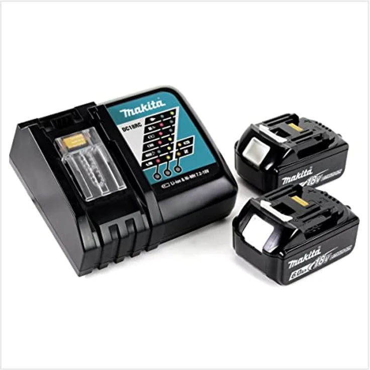 Makita BL1860B Akku-Set Li-Ion 18V LXT 6 Ah mit Ladestandsanzeige 2 Akku mit Ladegerät – Bild 4