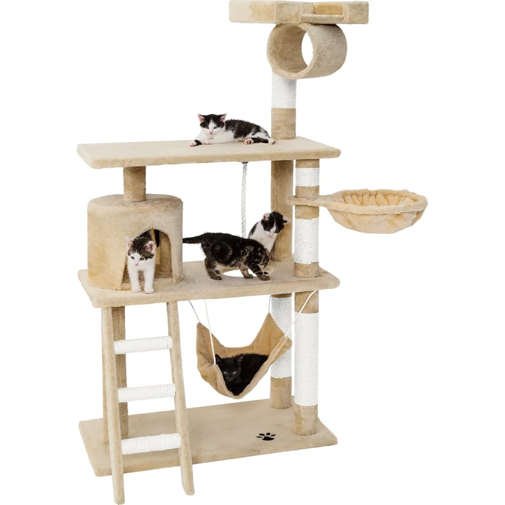 tectake Kratzbaum Marcel 141cm - beige – Bild 4