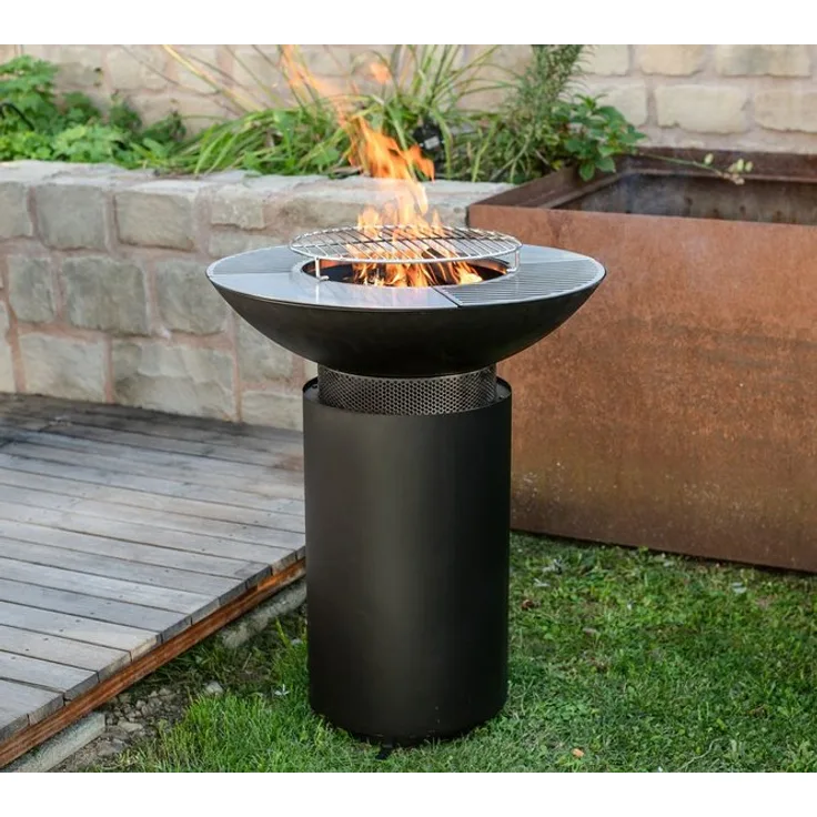 Westmann Stahl Grill Feuertonne Feuerstelle schwarz 75x75x94 cm