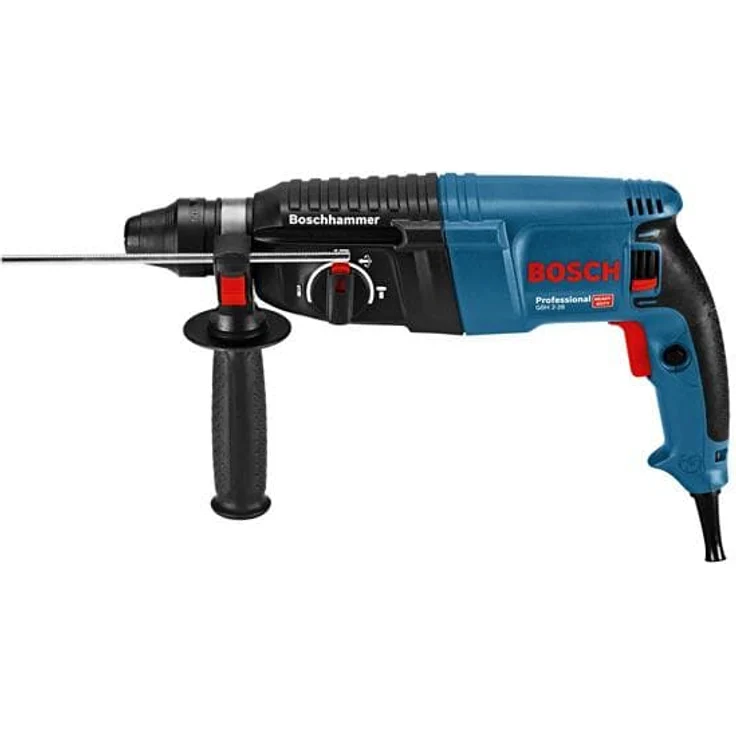 Bosch Professional Bohrhammer GBH 2-26 mit Tiefenanschlag, Zusatzhandgriff, 830 Watt-Motor, 2,7 Joule, SDS-Plus Werkzeugaufnahme, Transportkoffer – Bild 3