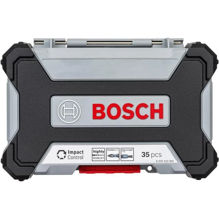 Bosch Impact Control HSS Bohrer- und Schrauberbit-Set 35-teiliges Zubehör-Set bestehend aus 19 Bits mit Länge 25 mm, 6 Bits mit Länge 50 mm, 8 HSS-Bohrer, 1 QC UH, 1 Aufbewahrungsbox – Bild 3