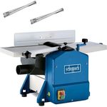 Scheppach Abricht- & Dickenhobelmaschine HMS850 Hobelmaschine 1250W Leistung 2 HS-Hobelmesser Hobelbreite 204mm Durchlasshöhe 120mm Messerdrehzahl 9000-1 Spanabnahme 2mm Abrichtanschlag