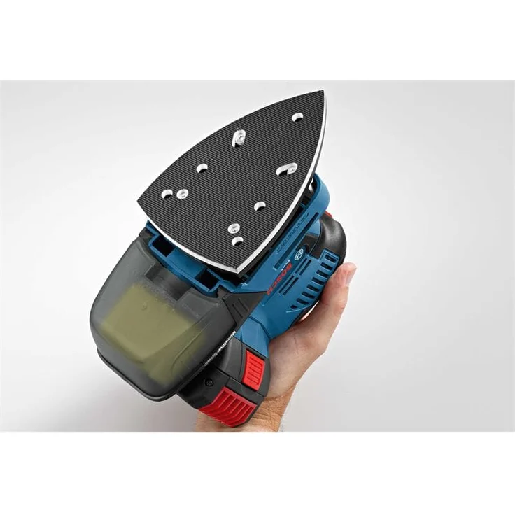 Bosch Professional 18V System Akku Schwingschleifer GSS 18V-10 (Schwingkreis-Ø: 1,6 mm, 3 Grundplatten mit unterschiedlichen Formaten, ohne Akkus und Ladegerät, in L-BOXX) – Bild 8
