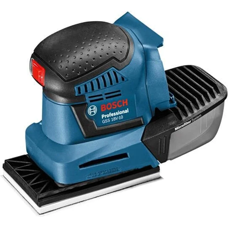 Bosch Professional 18V System Akku Schwingschleifer GSS 18V-10 (Schwingkreis-Ø: 1,6 mm, 3 Grundplatten mit unterschiedlichen Formaten, ohne Akkus und Ladegerät, in L-BOXX) – Bild 2