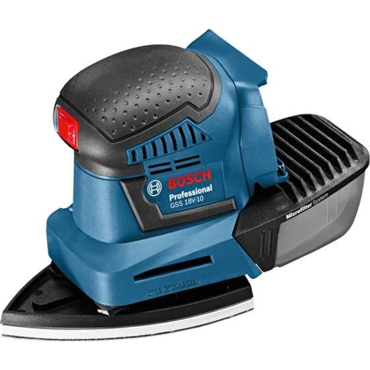 Bosch Professional 18V System Akku Schwingschleifer GSS 18V-10 (Schwingkreis-Ø: 1,6 mm, 3 Grundplatten mit unterschiedlichen Formaten, ohne Akkus und Ladegerät, in L-BOXX) – Bild 4