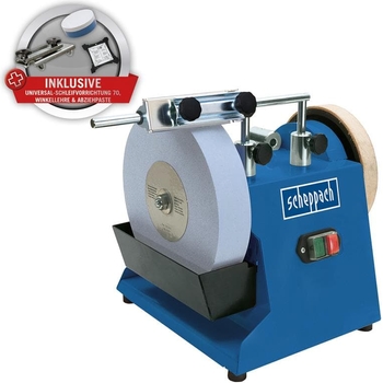 Scheppach Nass-Schleifsystem Tiger 7000s Mit Homekit – 200W Motor, 250mm Stein, Für Perfektes Schärfen