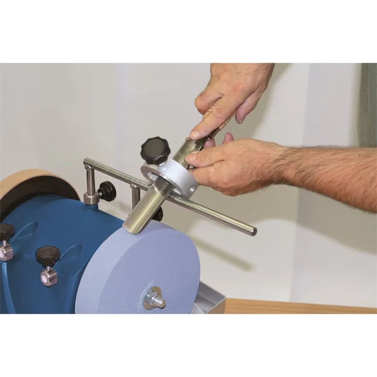 Scheppach Nass-Schleifsystem TIGER 2500 (Nass-Schleifmaschine mit 200W, Schleifstein aus Edelkorund mit Ø 250mm, Abziehpaste, Lederabziehscheibe - Winkellehre - Bruchsicherer Wassertank) – Bild 10