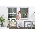 empasa Wirksamer Insektenschutz: Lamellenvorhang aus Fiberglas-Gewebe 100 x 220 cm, Fliegengitter mit 4 Lamellen in weiß oder schwarz, einfach und schnell zu montieren