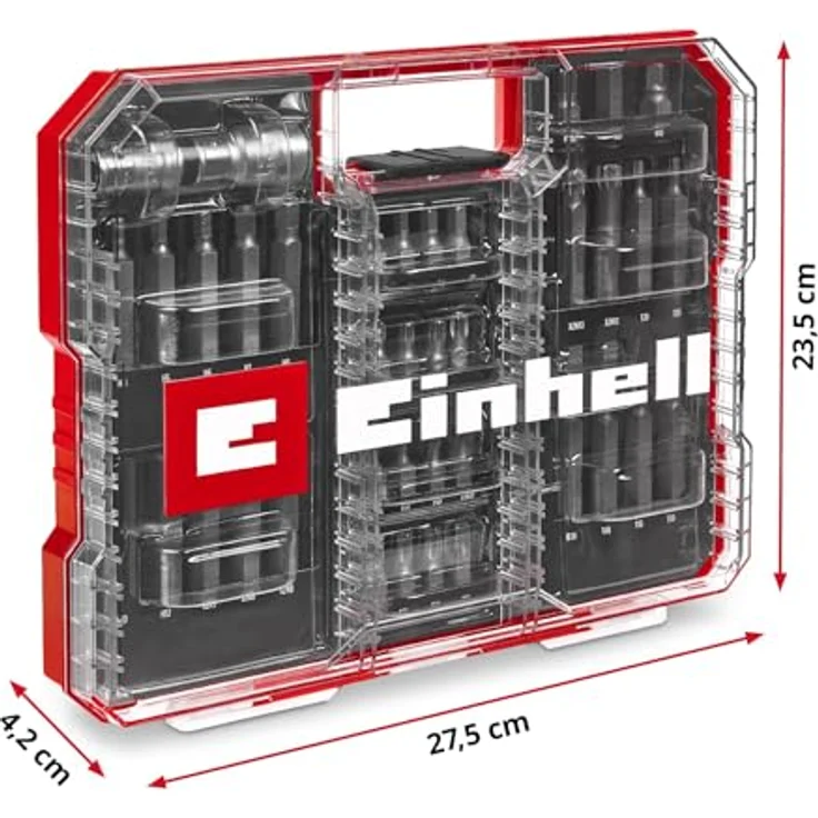 Einhell Bit-Set 109032, XL-Case, 40-teilig, mit 30 mm und 75 mm kraftvollen Chrom Vanadium Bits und Stecknussadaptern – Bild 12