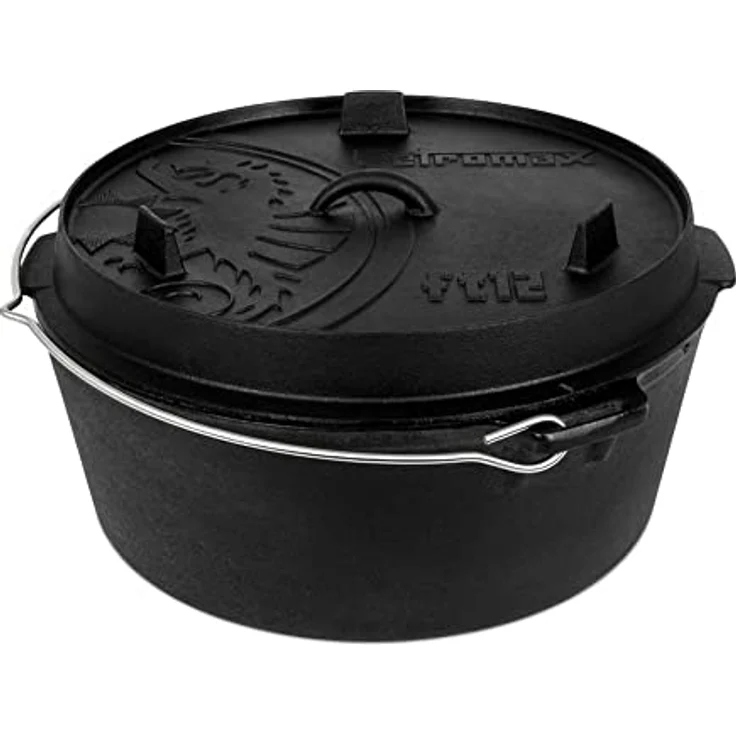 Petromax Feuertopf 12qt FT12-T ohne Füße 11,4 Liter Gusseisen 40 x 40 x 18,5cm – Bild 2