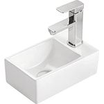 Design Waschtisch Kleines Gäste Wc Handwaschbecken Hahnloch Rechts Waschbecken - Preisvergleich