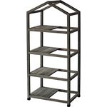 VegTrug Foliengewächshaus mit Holzrahmen & PE Cover, 100% FSC zertifiziertes Holz, Grey Wash