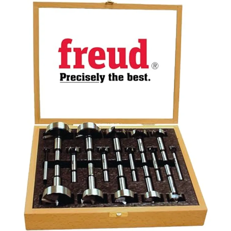 Freud 16 Pcs. Precision Shear™ Serrated Edge Forstner Drill Bit Set 1/4-Inch to 2-1/8-Inch (PB-100)