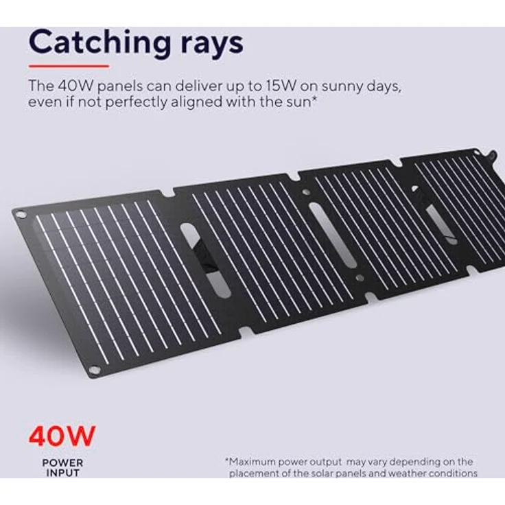 Trust Zuny 40W Solarpanel, tragbares Solarmodul mit integriertem Ständer für mobiles Laden – Bild 6