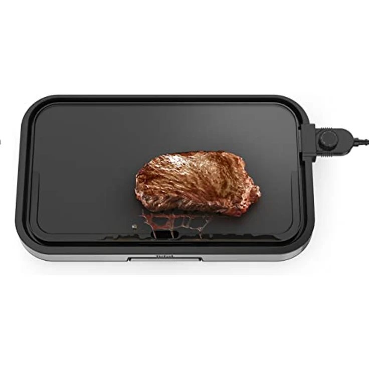 Tefal CB631D Giant Plancha Grill 12 Personen, XXL-Grillfläche, Antihaftbeschichtung, regelbarer Thermostat, ölfrei, gesundes Kochen, leicht zu reinigen, 2300 W, Edelstahl – Bild 3
