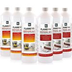 Höfer Chemie 6 x 1 L FLAMBIOL® Bioethanol Probierset für Ethanol Kamin, Ethanol Feuerstelle, Ethanol Tischfeuer und Bioethanol Kamin