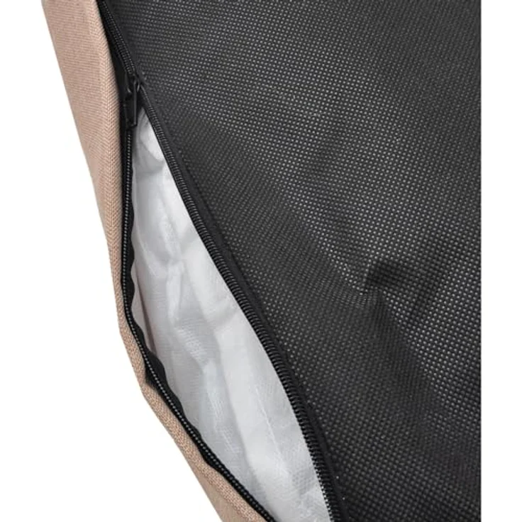 Aumüller Hundekissen Basic Line, Grau - 58 cm - Kissen für Hunde aus robustem, strapazierfähigen Canvasstoff | Füllung aus Visco-Sticks | Abziehbarer Bezug mit Reißverschluss – Bild 3