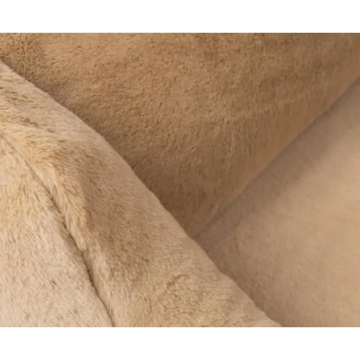Knuffelwuff Schnuffelupagus XXXL Orthopädisches Hundebett aus Kaninchen Fellimitat, 155 x 105 cm, Braun | Abnehmbarer Bezug, waschbar, rutschfest für Hunde aller Größen – Bild 3