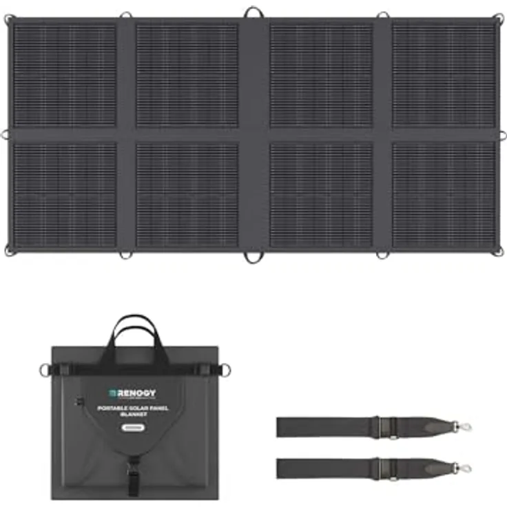 Renogy Faltbares Solarpanel Decke 200W, N-Typ mit 25% Wirkungsgrad, leichtgewichtig und tragbar, IP65, für Wohnmobile, Camping und Outdoor-Aktivitäten