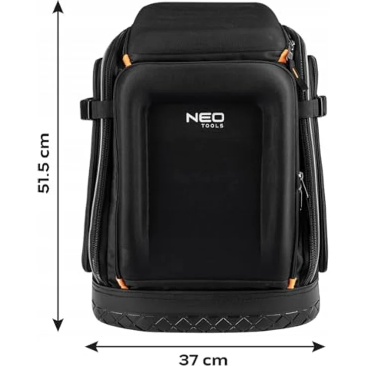 NEO TOOLS Werkzeugrucksack 20l mit Gummiboden | Robuste Werkzeugtasche für Elektriker, Klempner und Wartungsarbeiter – Bild 2