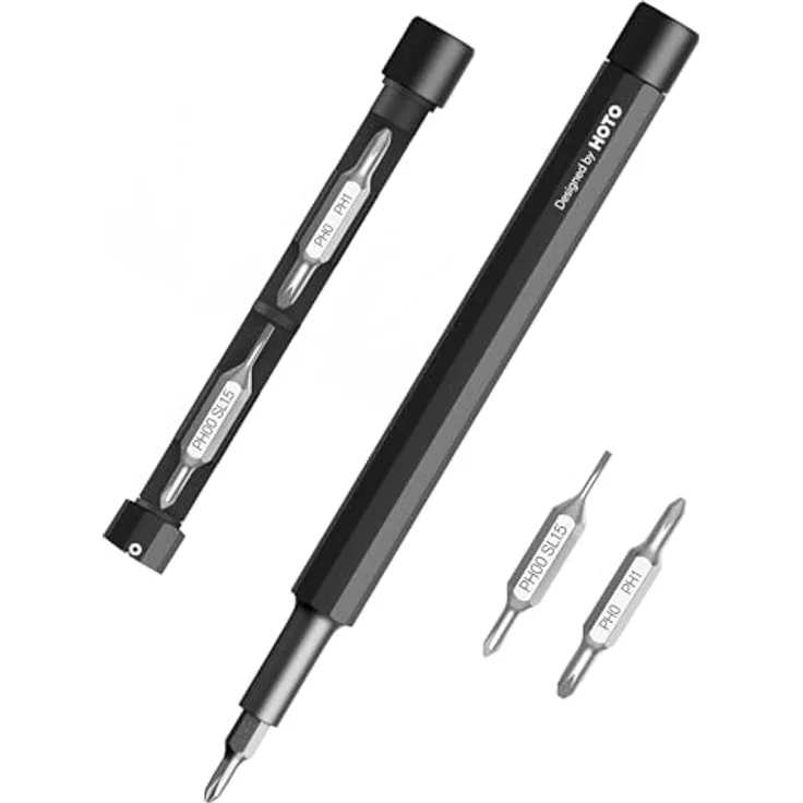 HOTO Feinmechaniker Schraubendreher und Ewiger Bleistift 2-in-1, Mini Schraubenzieher Set, Magnetisch Präzisions-schraubendreher Reparatur Werkzeug Kit für Handy/PC/Brille/Uhr/Spielekonsole/Tablet