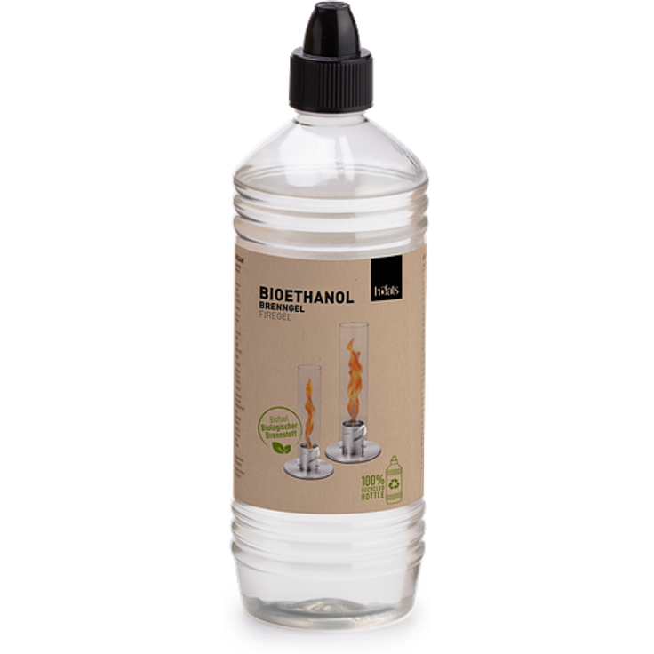 Bioetanol AEG BP-BZ-1L, 1 Liter Bioethanol ohne Geruch, geruchsneutraler Biobrennstoff für Bioethanol-Kamine, rauchfrei, 1L Flasche