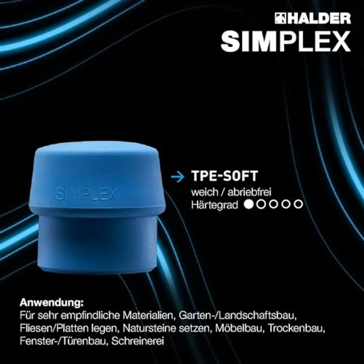 SIMPLEX-Schonhämmer, mit Stahlgussgehäuse und hochwertigen Holzstiel | Ø=30 mm | 3012.030 – Bild 10