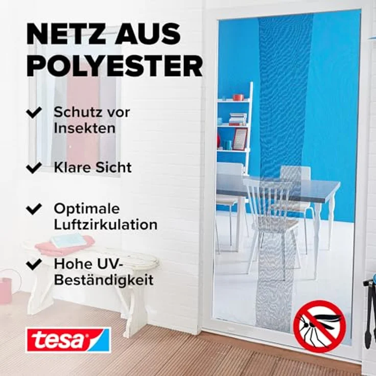 tesa Insektenschutz-Gitter 65 x 220 cm anthrazit – Bild 5