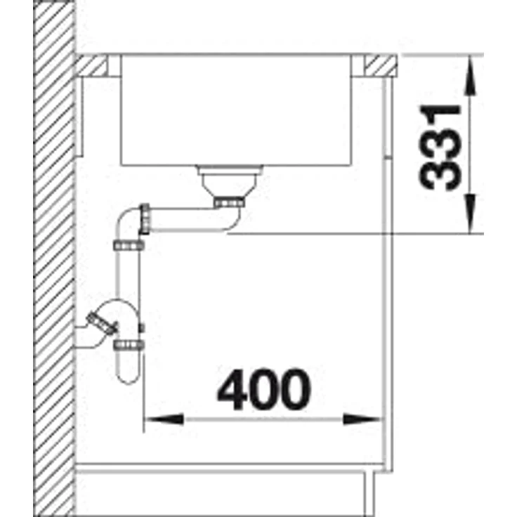 BLANCO x x Kitchen, Spüle 1 V im Beton-Style mit geräumigem Hauptbecken und Zusatzbecken – Bild 4
