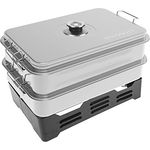 Browin 330007 Balkon-Räucherofen XL mit Möglichkeit der Regulierung des Fassungsvermögens, rostfrei, mobil – mit Küchenthermometer, Stahl