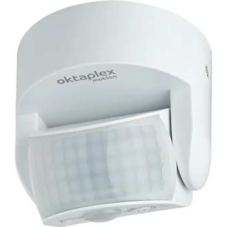 Oktaplex motion Oktaplex Bea Bewegungsmelder Außen IP65 schwenkbar 180° Infrarot-Sensor 12m Reichweite 230V weiß mit Dämmerungssensor