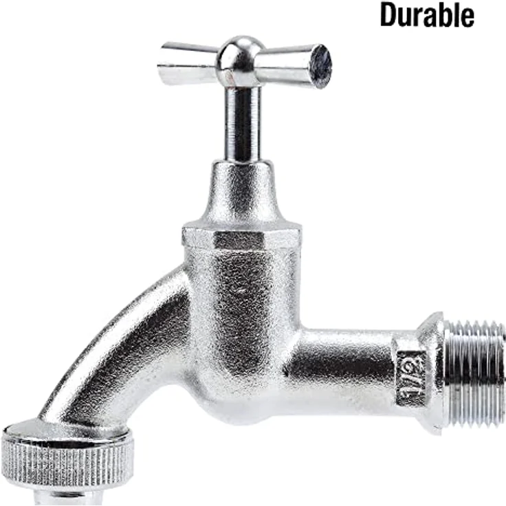 GARDENA Wasserhahn mit Schlauchverschraubung: Verchromter Wasserkran für Innen & Außen, 26.5 mm (G 3-4 Zoll)-Gewinde, für 19 mm (3-4 Zoll)-Schlauch (7331-20) Bewässerungszubehör – Bild 2