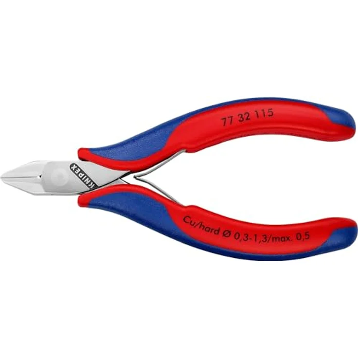 KNIPEX 77 32 115 Elektronik-Seitenschneider mit Mehrkomponenten-Hüllen 115 mm – Bild 3