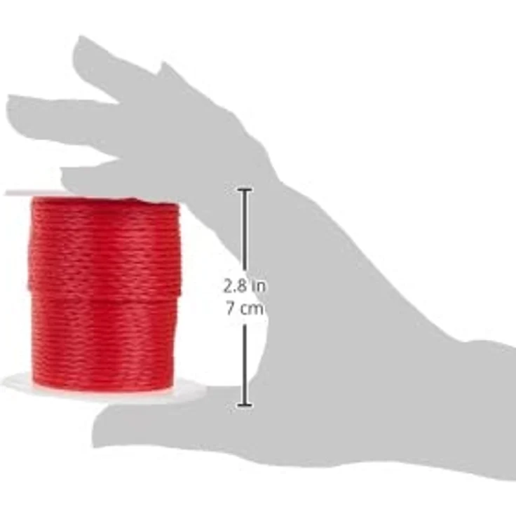 Meister Maurerschnur rot - 50 m Länge - Ø 2,0 mm - Polyethylen geflochten - Knotenfest - Reißfest & Belastbar - Auf Spule - Richtschnur - Bauschnur - Lotschnur - Pflasterschnur - 6306210 – Bild 6