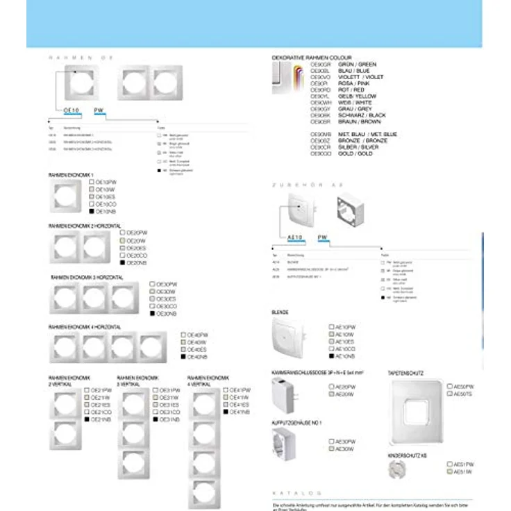 TEM EKONOMIK 2-Fach Unterputz-Rahmen horizontal, weiß, kratzfestes Design, leicht zu installieren – Bild 4