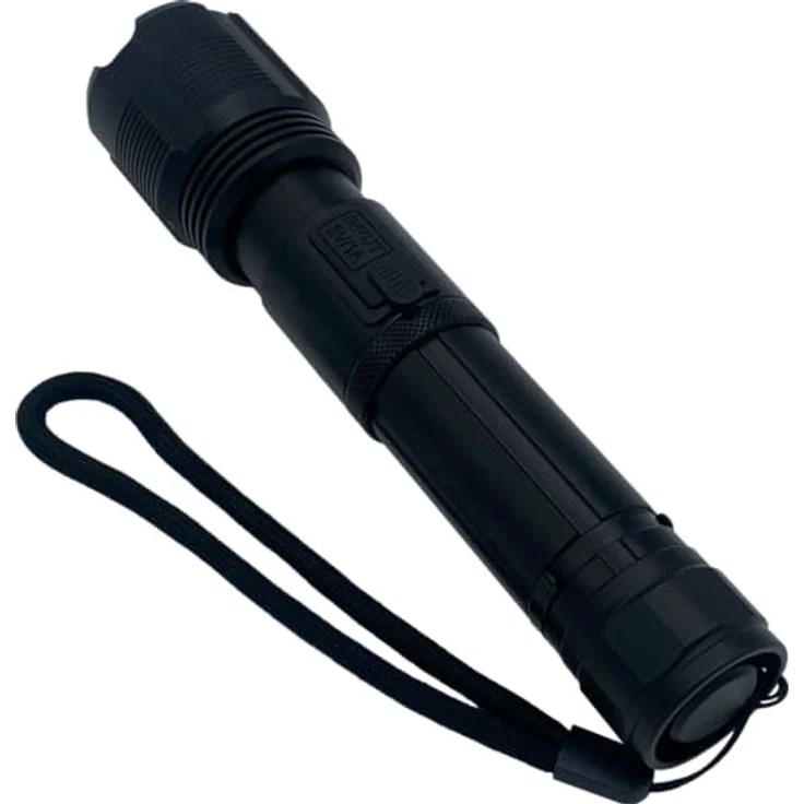 Berger + Schröter | Dreifunktions LED-Taschenlampe, Weiß, 940nm IR, 395nm UV Schwarzlicht, Aufladbar inkl. Akku, 25 mm Durchmesser, Schwarz mit Gürtelclip – Bild 3