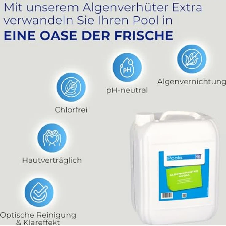 10 l - PoolsBest® Algenverhüter extra - hochkonzentriert & schaumfrei – Bild 4