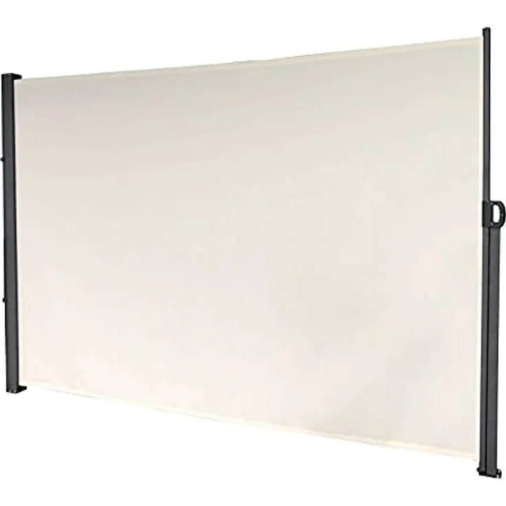 SVITA Seitenmarkise Kassetten-Rollo Sichtschutz Sonnenschutz Seitenrollo für Balkon Terrasse Garten 160x300cm Beige - Ausziehbarer Windschutz mit automatischer Aufrollfunktion – Bild 4