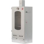 ITA Smoker Räucherofen 7012 - Premium Räucherschrank mit Sichtfenster & Kaminabzug, Legierter Stahl, 3 Etagen