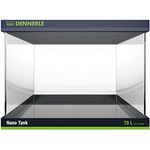 DENNERLE Nano Scapers Tank 70 L, Aqauscaping Aquarium mit Panorama Scheibe und Sicherheitsunterlage